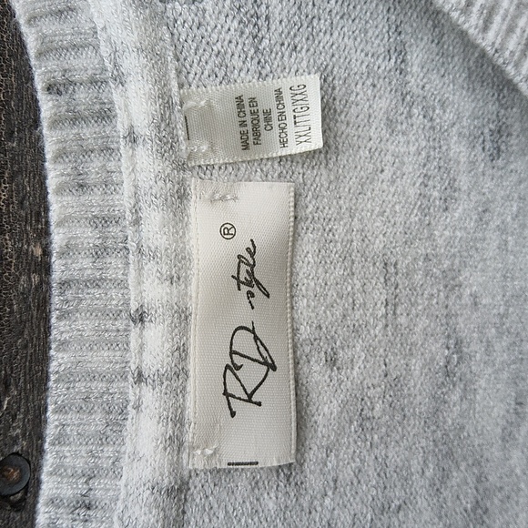 RD Style grey sweater size XXL - Picture 2 of 6